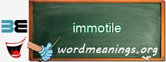 WordMeaning blackboard for immotile